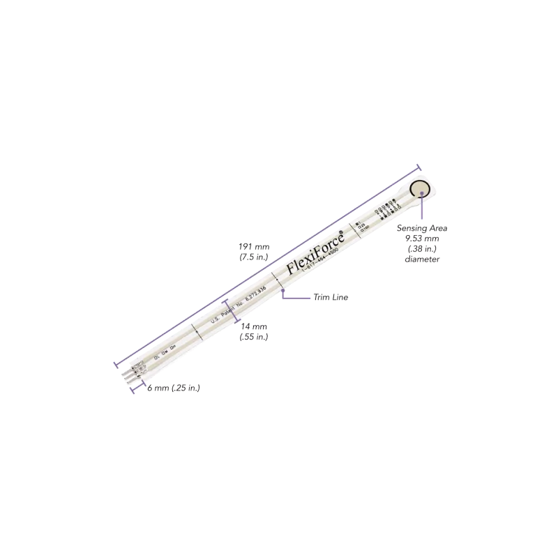Capteur de force piézorésistif FSR standard 50 / 100 / 150 / 200 mm -Tekscan - FlexiForce™ A201