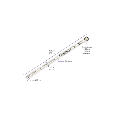 Capteur de force piézorésistif FSR standard 50 / 100 / 150 / 200 mm -Tekscan - FlexiForce™ A201