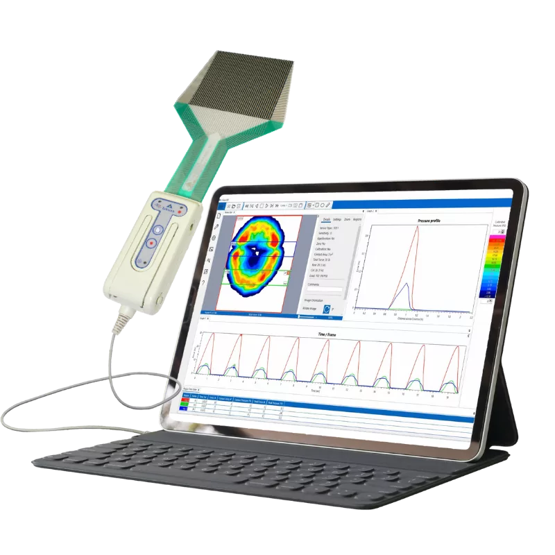 Tekscan I-Scan - Système de cartographie de pression polyvalent USB ou WiFi. Mesure de contact jusqu'à 20 kHz .