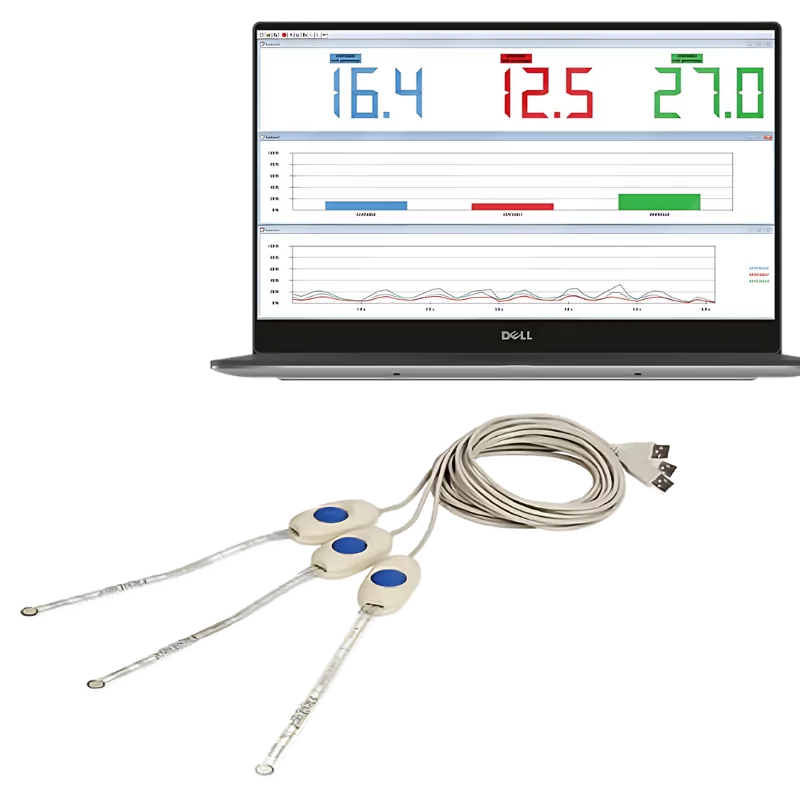 Système ELF™ - Mesure de force - 1 à 16 capteurs piézorésistifs FSR FlexiForce sur PC Windows 10+ (USB)