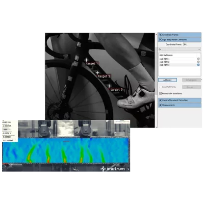 Video Gauge™, logiciel DIC 2D et 3D Imetrum temps réel et post-traitement de vidéos, pour Axiom, DMS, Mobius, Flexi et UVX3D