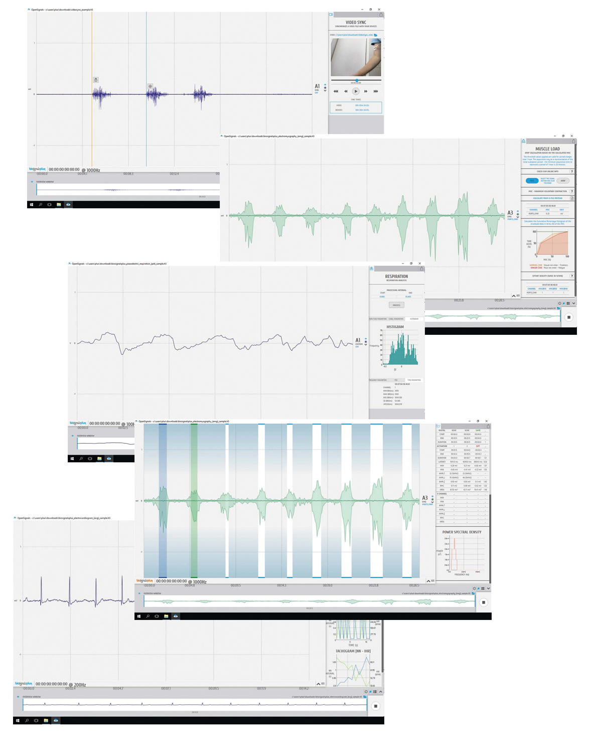 Opensignals Plux, plateforme logicielle d'acquisition de signaux physiologiques pour recherche médicale, biomécanique et sport